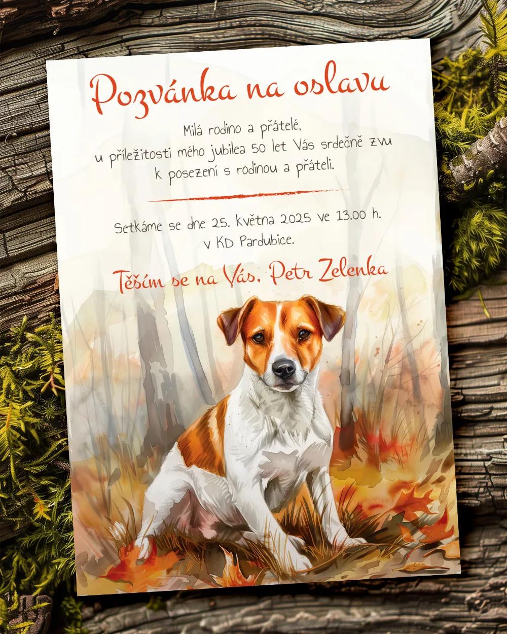 Pozvánka na narozeniny Lovecký pes 06