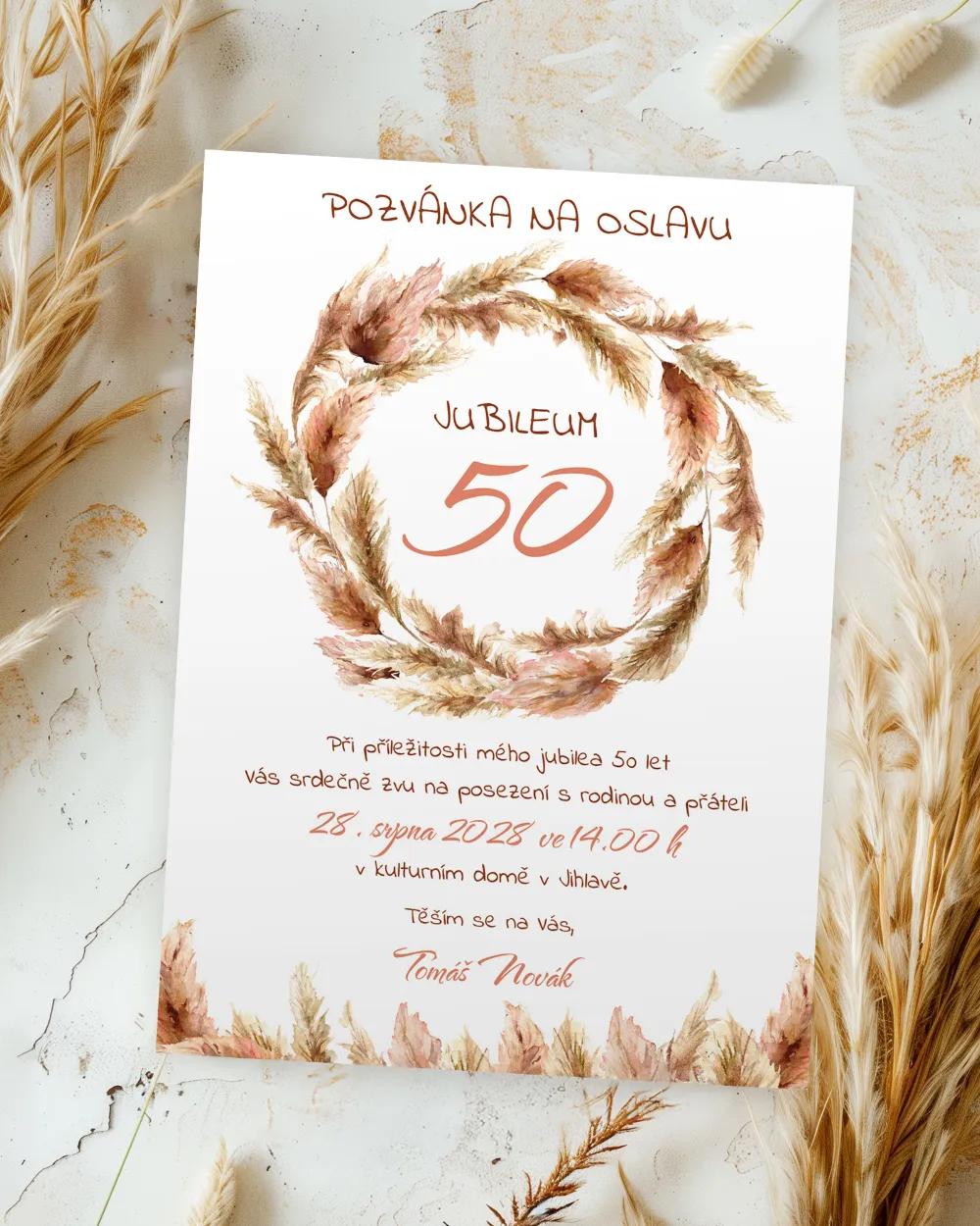 Pozvánka na narozeniny Bohem 01