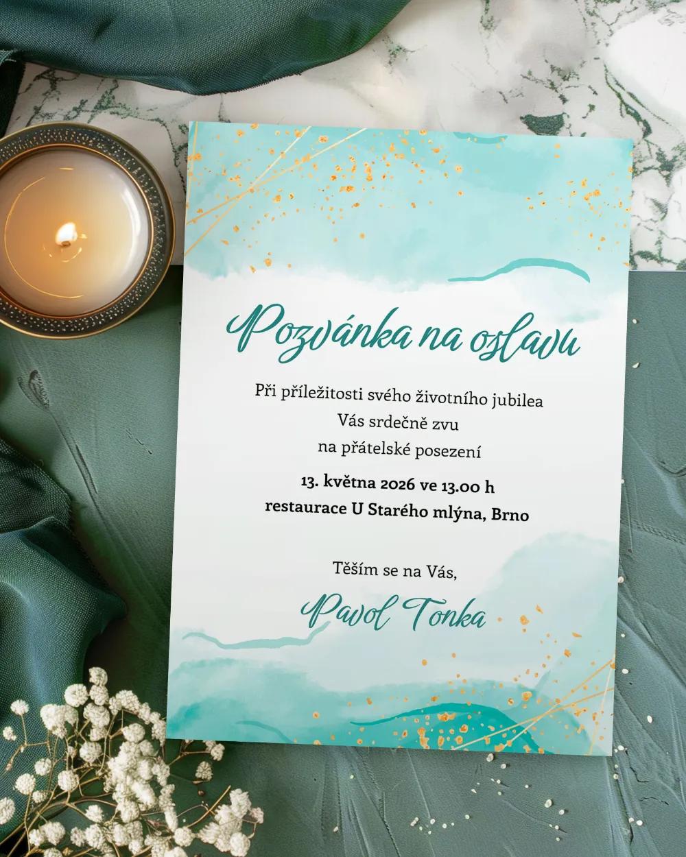 Pozvánka na narozeniny Abstrakt 02