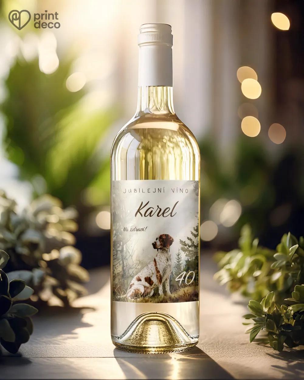 Etikety na láhve Lovecký pes I. 1/2