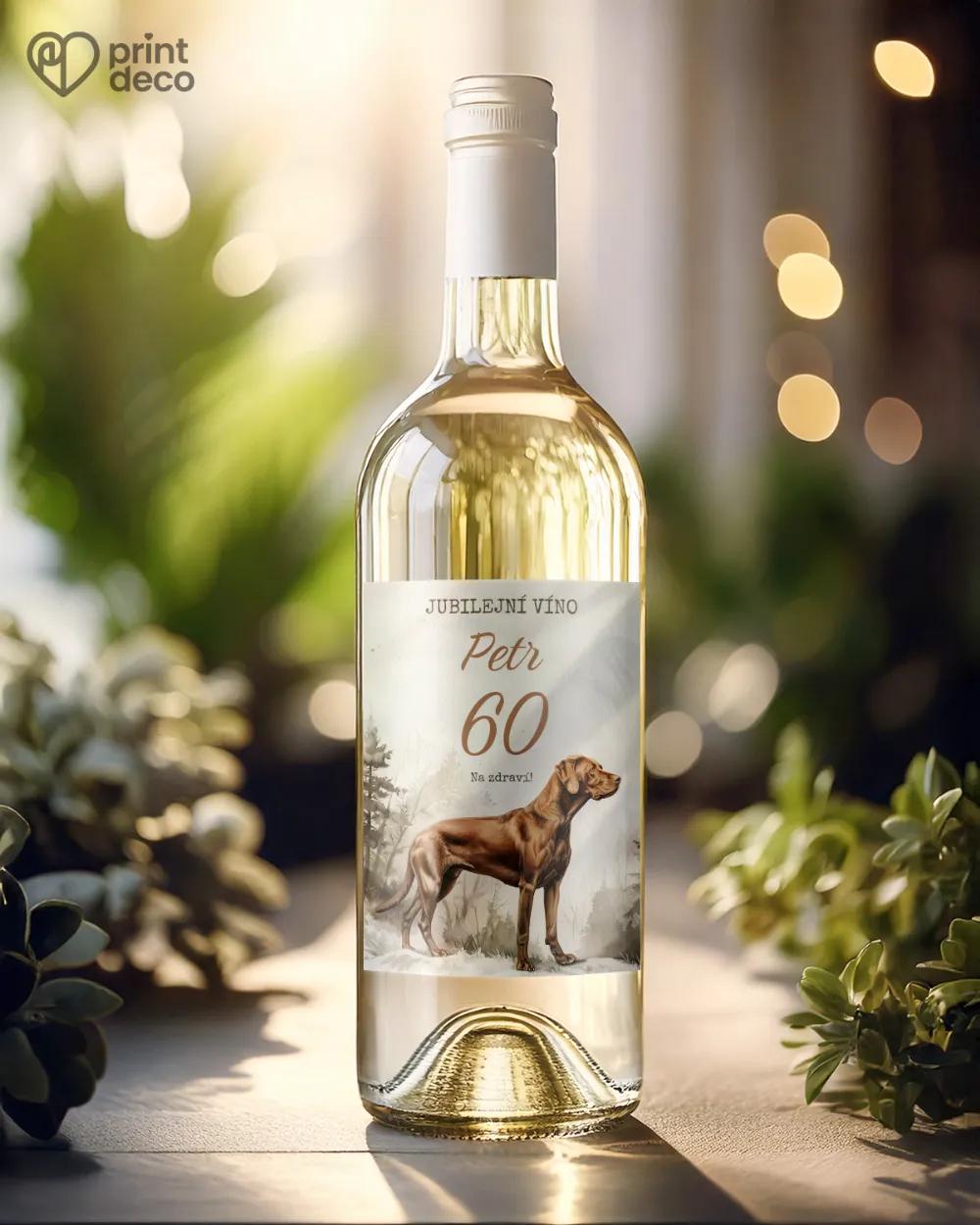 Etikety na láhve Lovecký pes II. 1/2