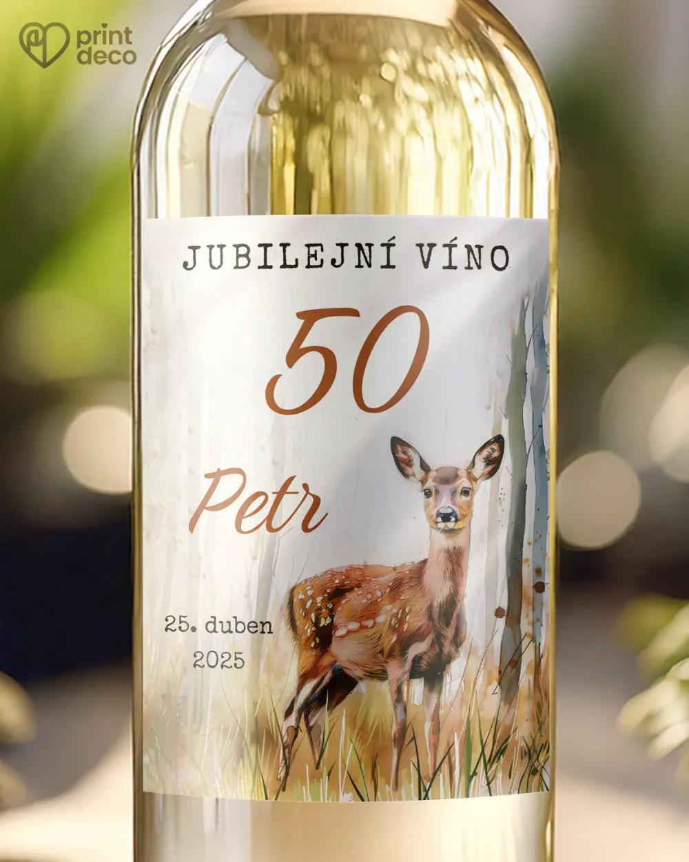 Etikety na láhve Srna I.