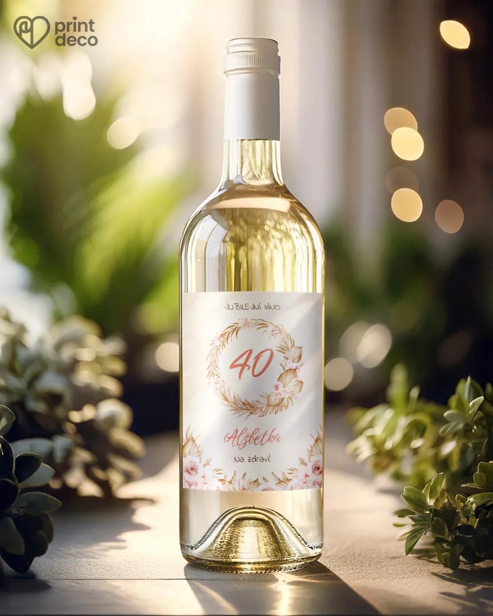 Etikety na láhve Sušené květiny I. 1/2