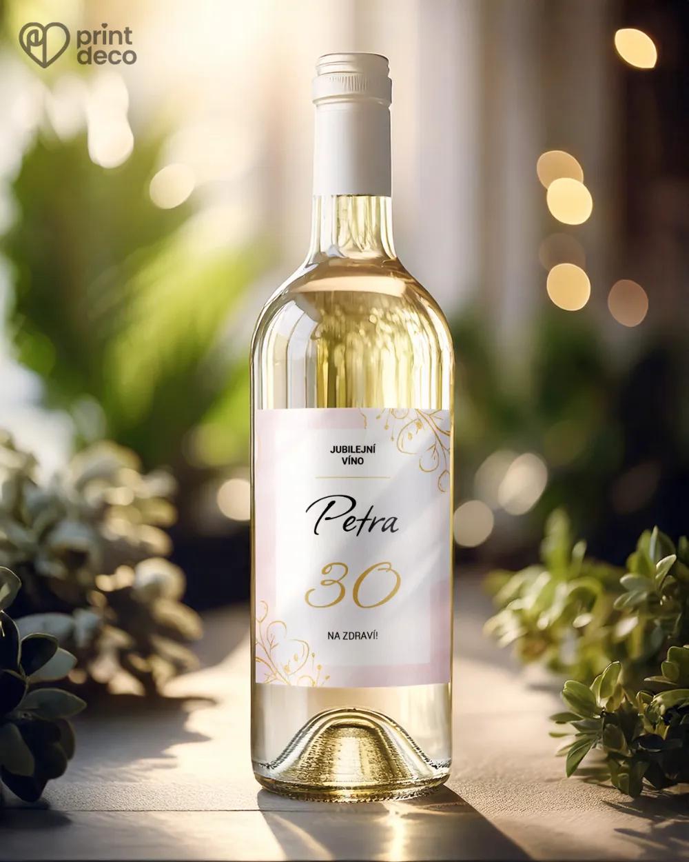 Etikety na láhve Mramor s květinami II. 1/2