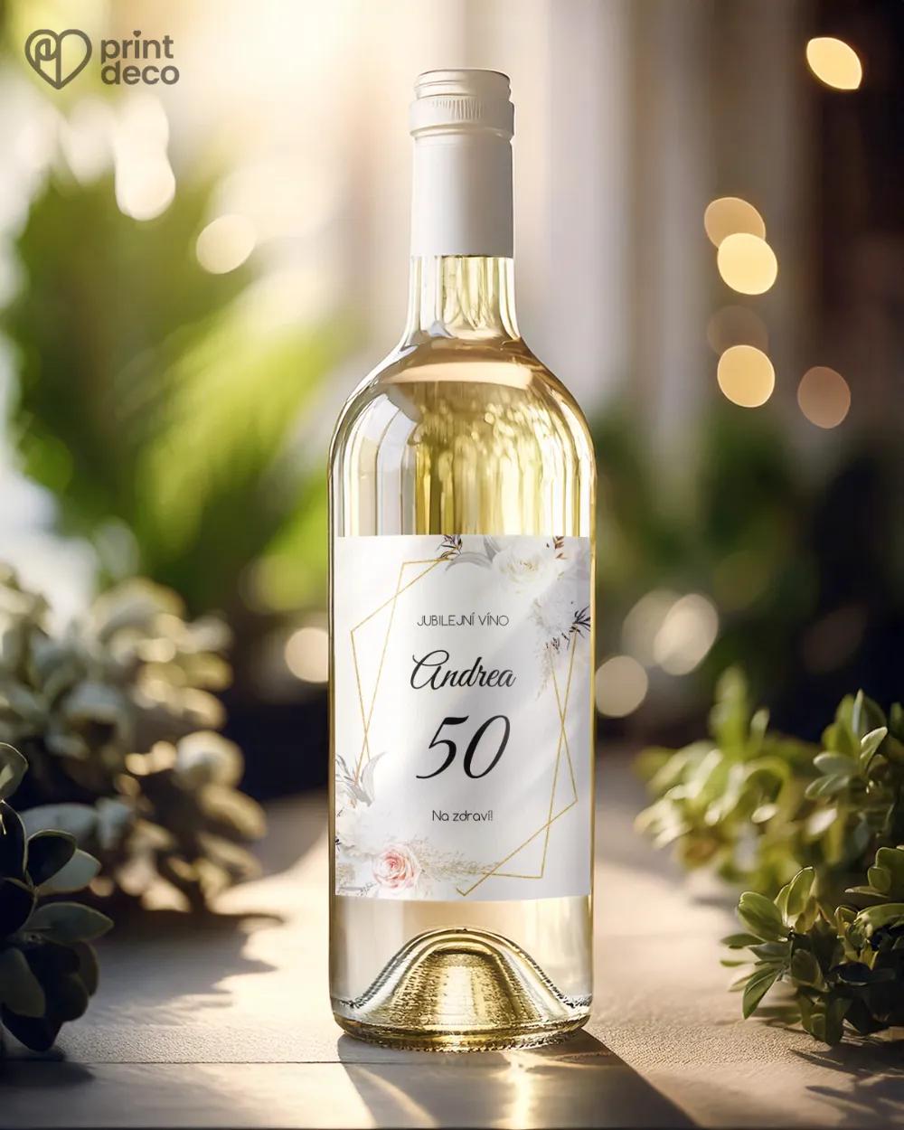 Etikety na láhve Rozkvetlé květiny I. 1/2