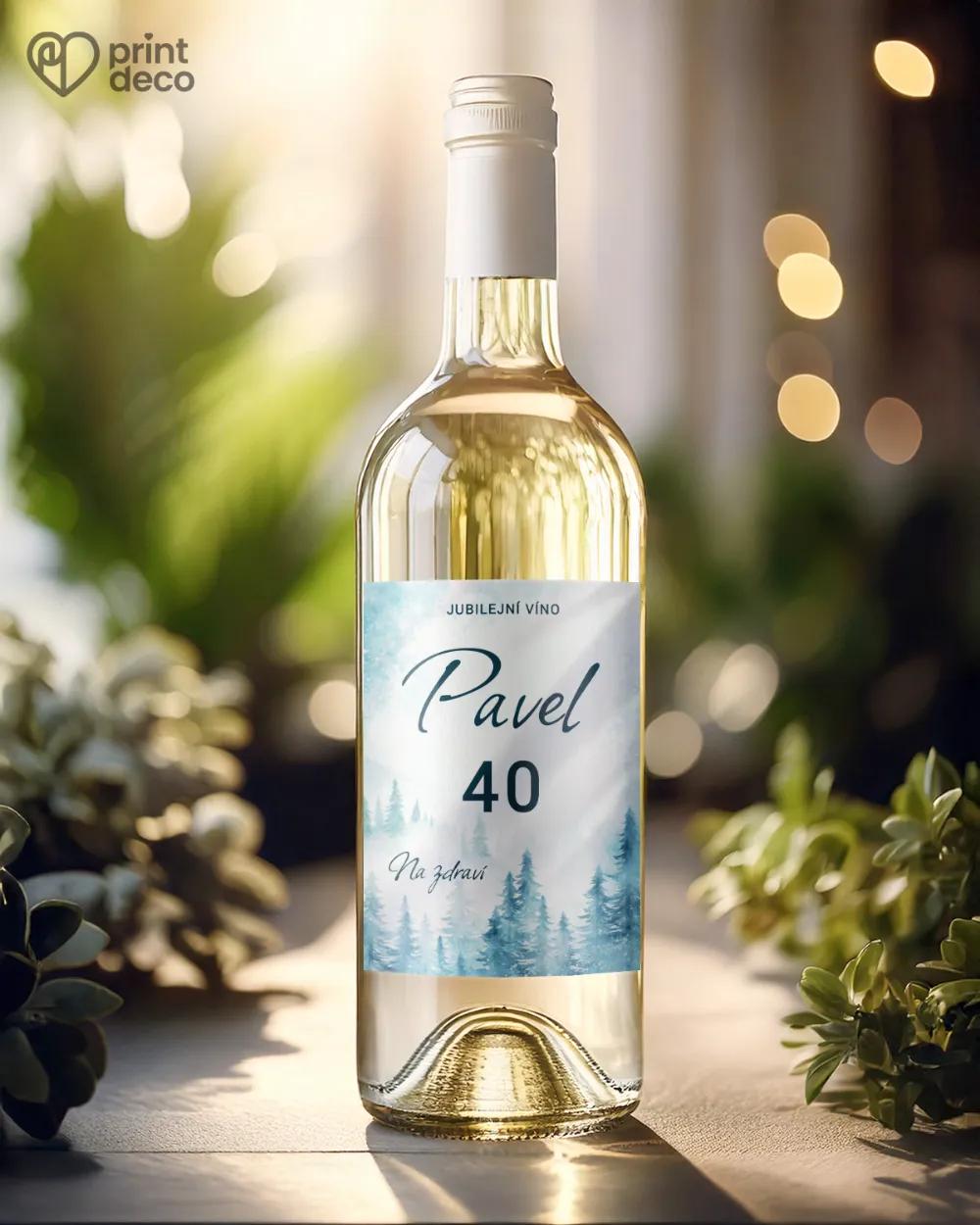 Etikety na láhve Zimní krajina II. 1/2