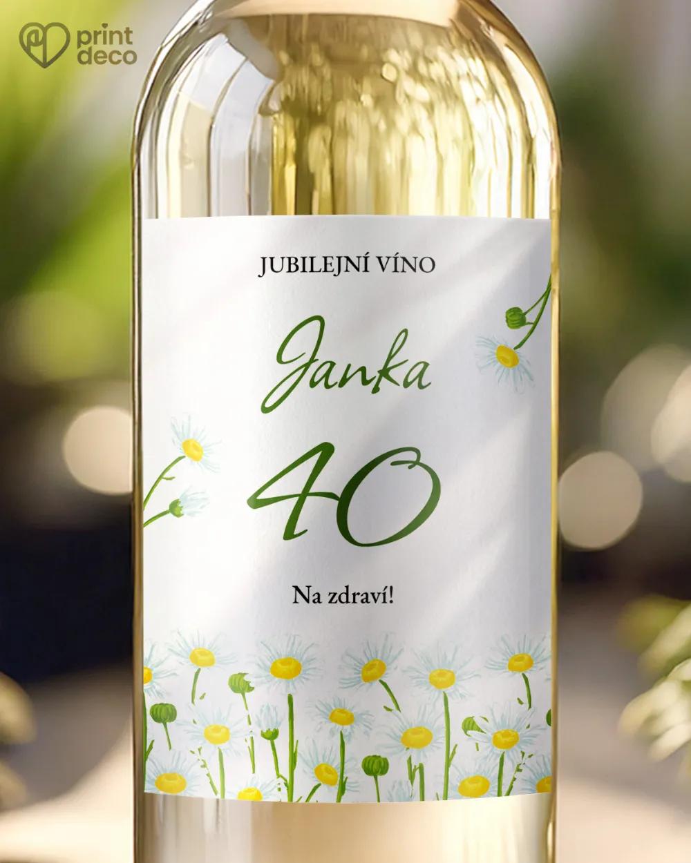 Etikety na láhve Sedmikrásky