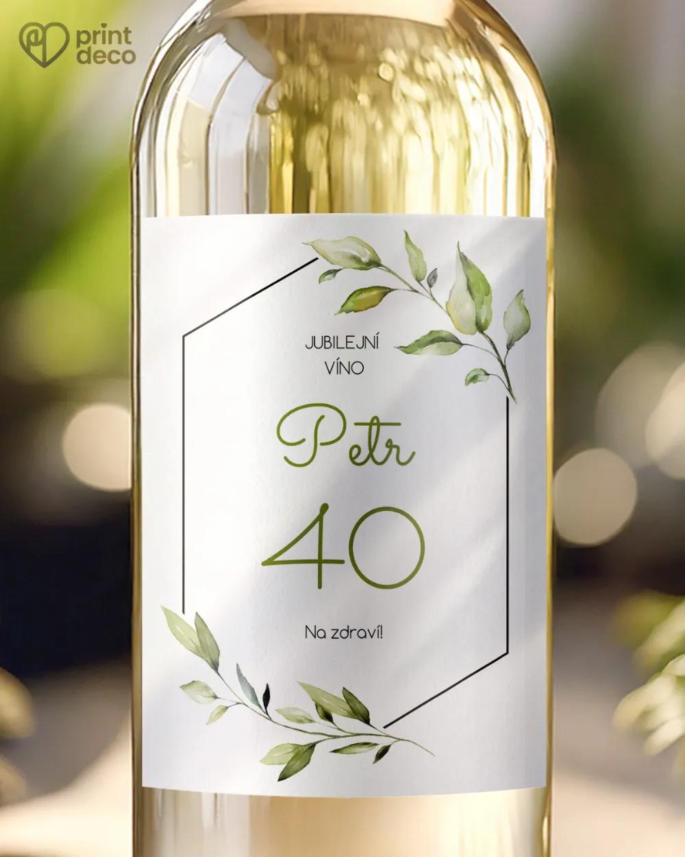 Etikety na láhve Greenery VI.