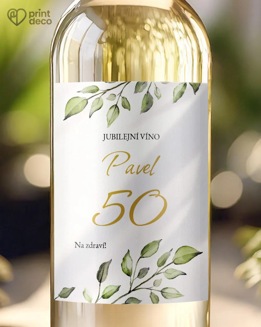 Etikety na láhve Greenery VII.