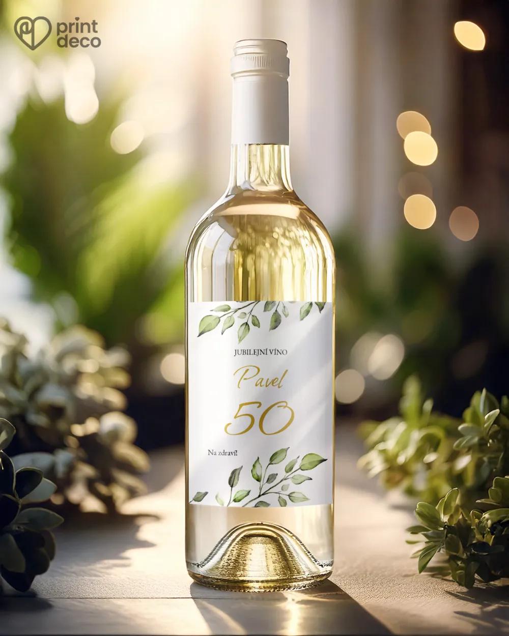 Etikety na láhve Greenery VII. 1/2