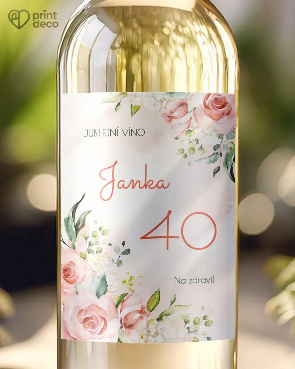 Etikety na láhve Růže VIII.