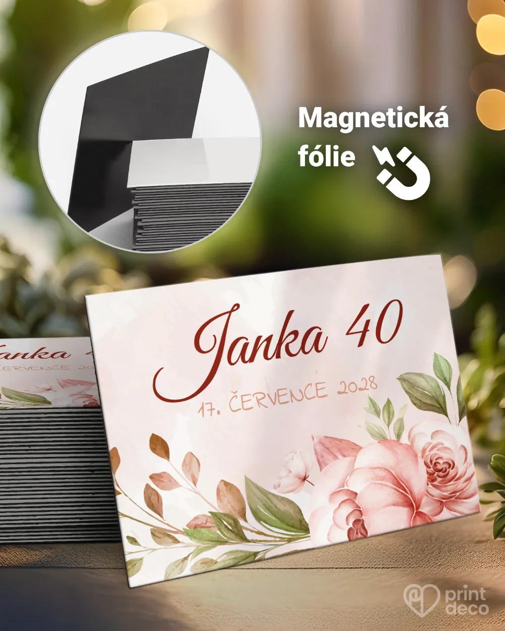 Památeční magnetky z oslavy Květinový sen