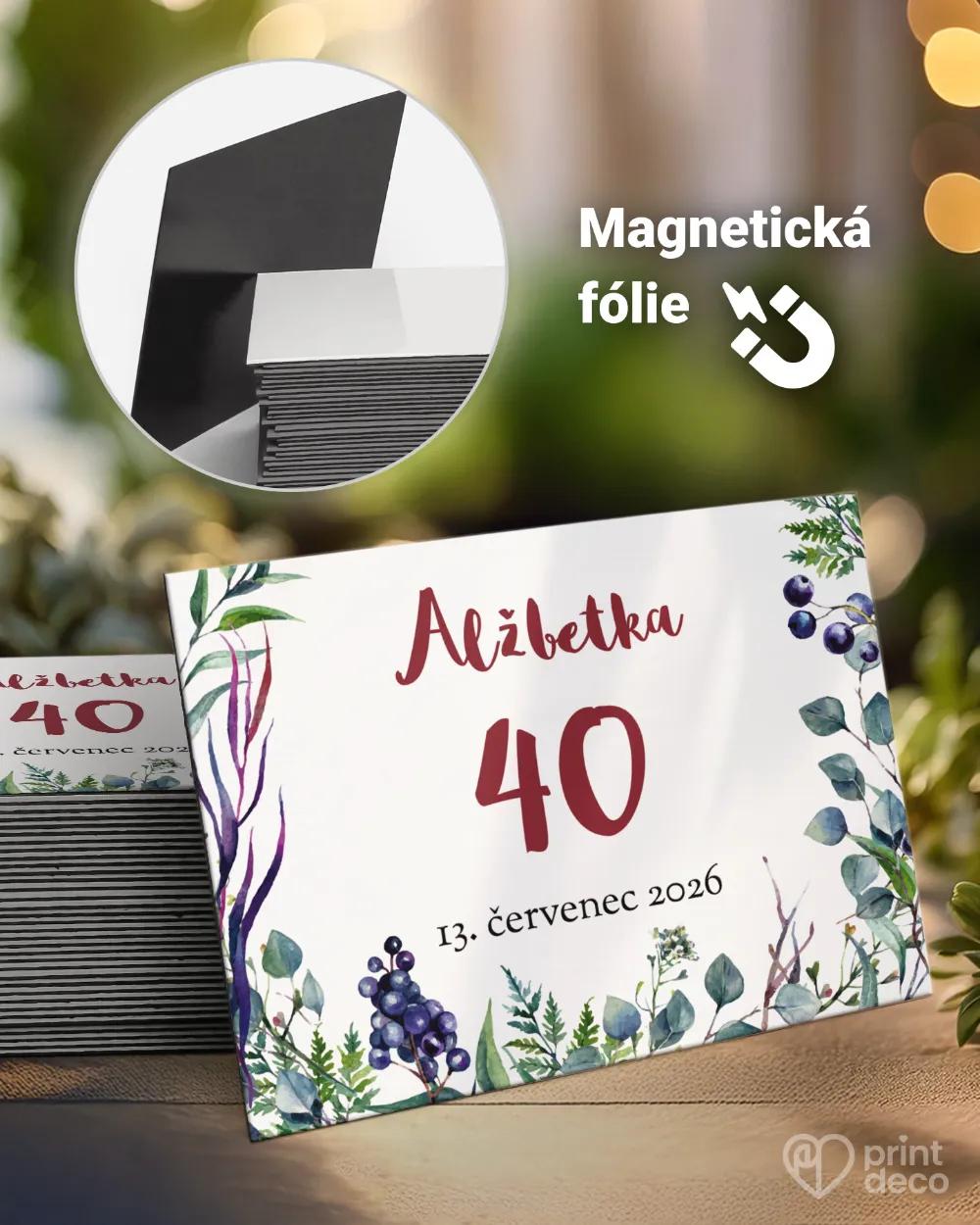 Památeční magnetky z oslavy Eukalyptus s bylinkami