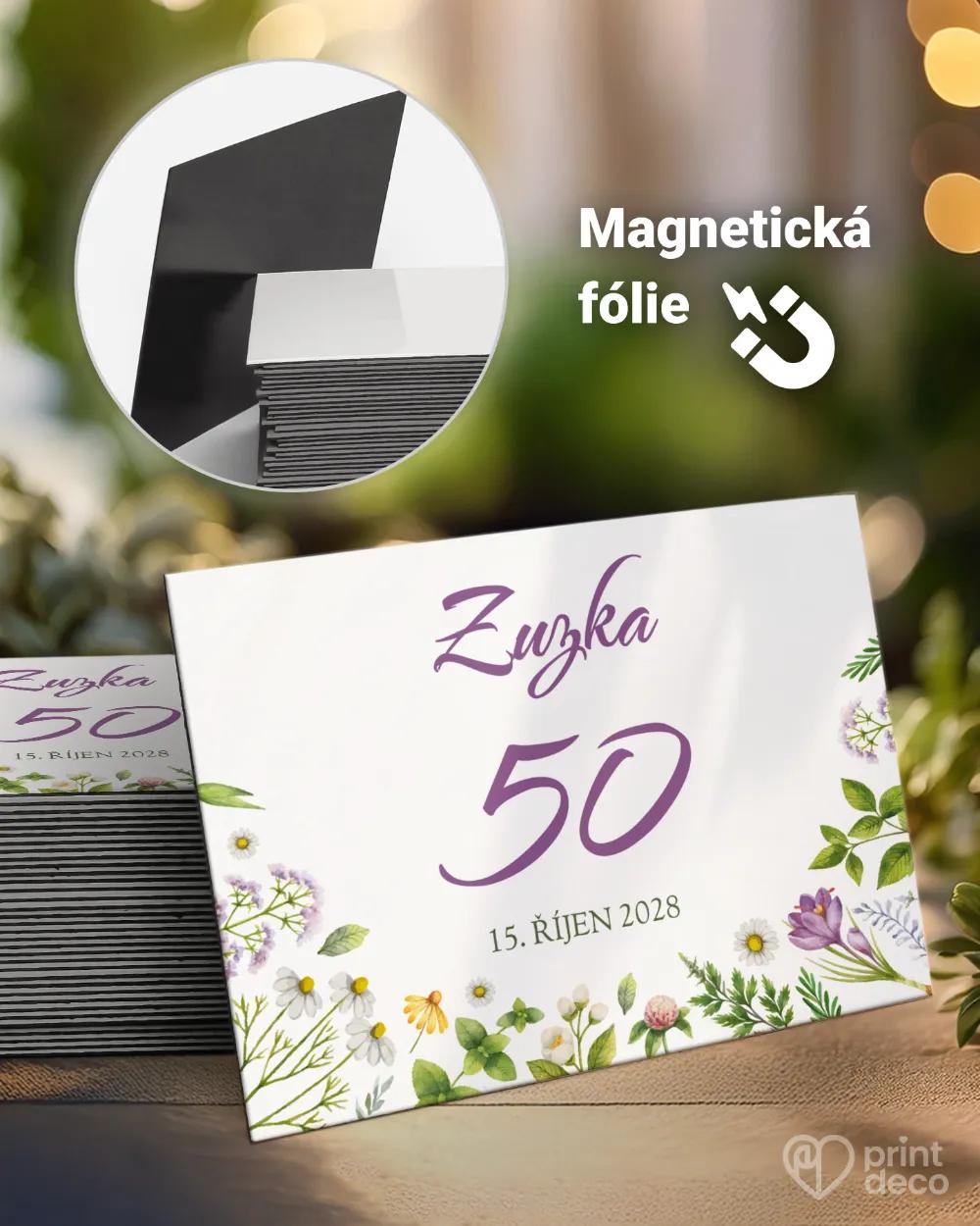 Památeční magnetky z oslavy Bylinkový sen