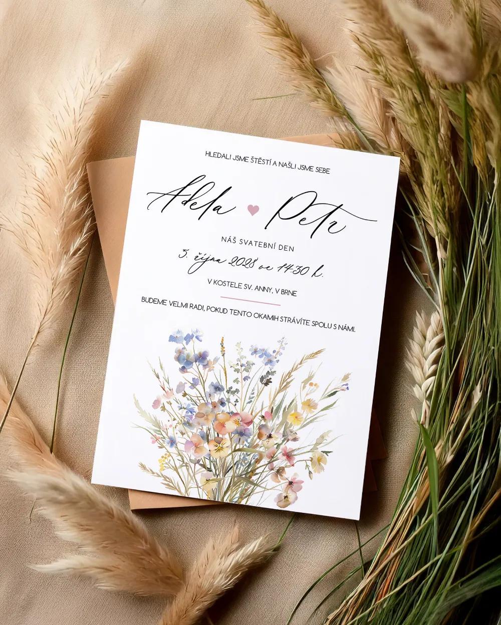 Svatební oznámení - Luční láska 1/2