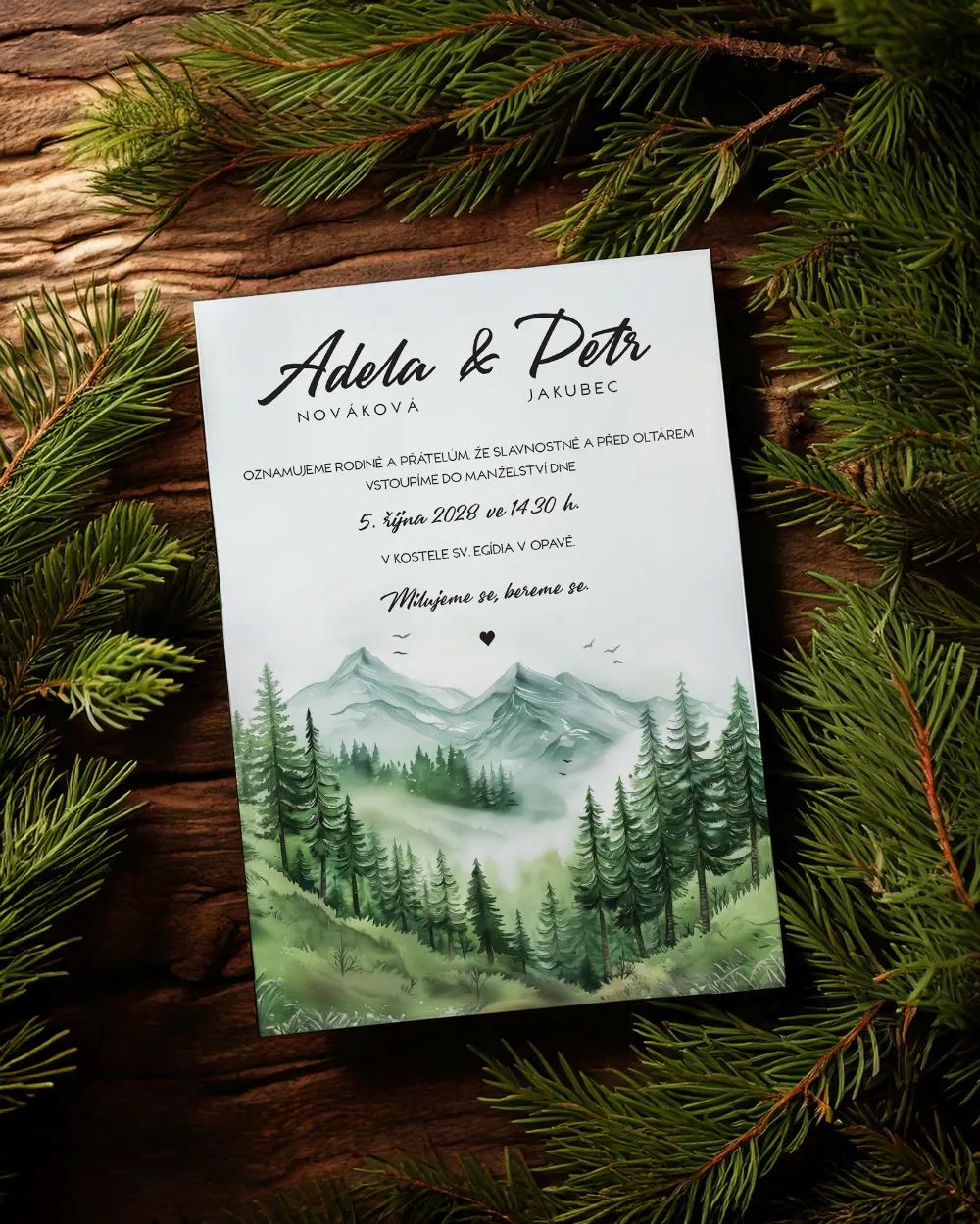 Svatební oznámení - Láska z hor I 1/2