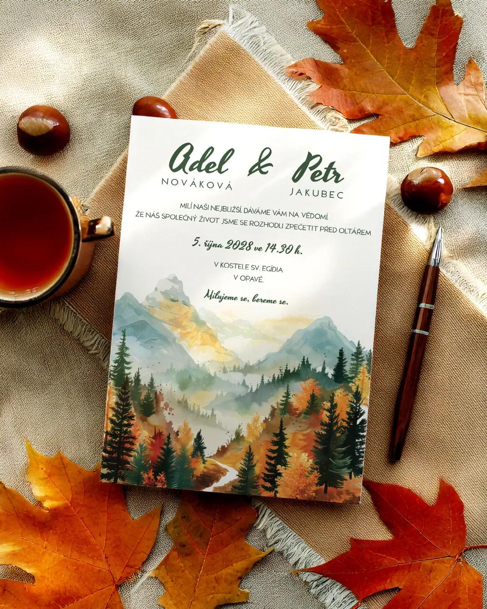 Svatební oznámení - Podzimní romance 1/2