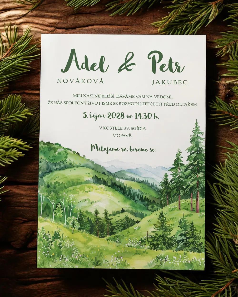 Svatební oznámení - Láska z hor II