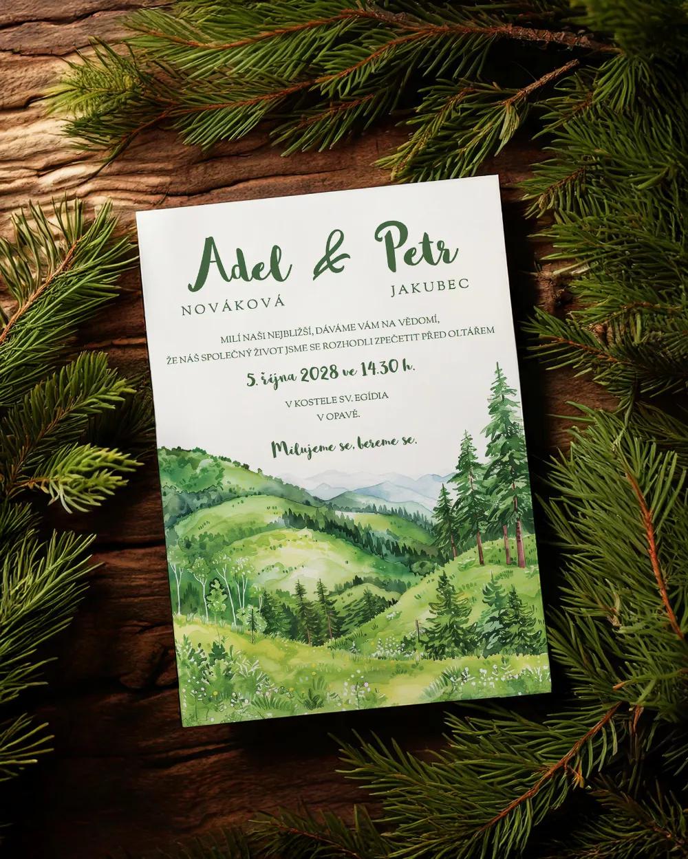 Svatební oznámení - Láska z hor II 1/2