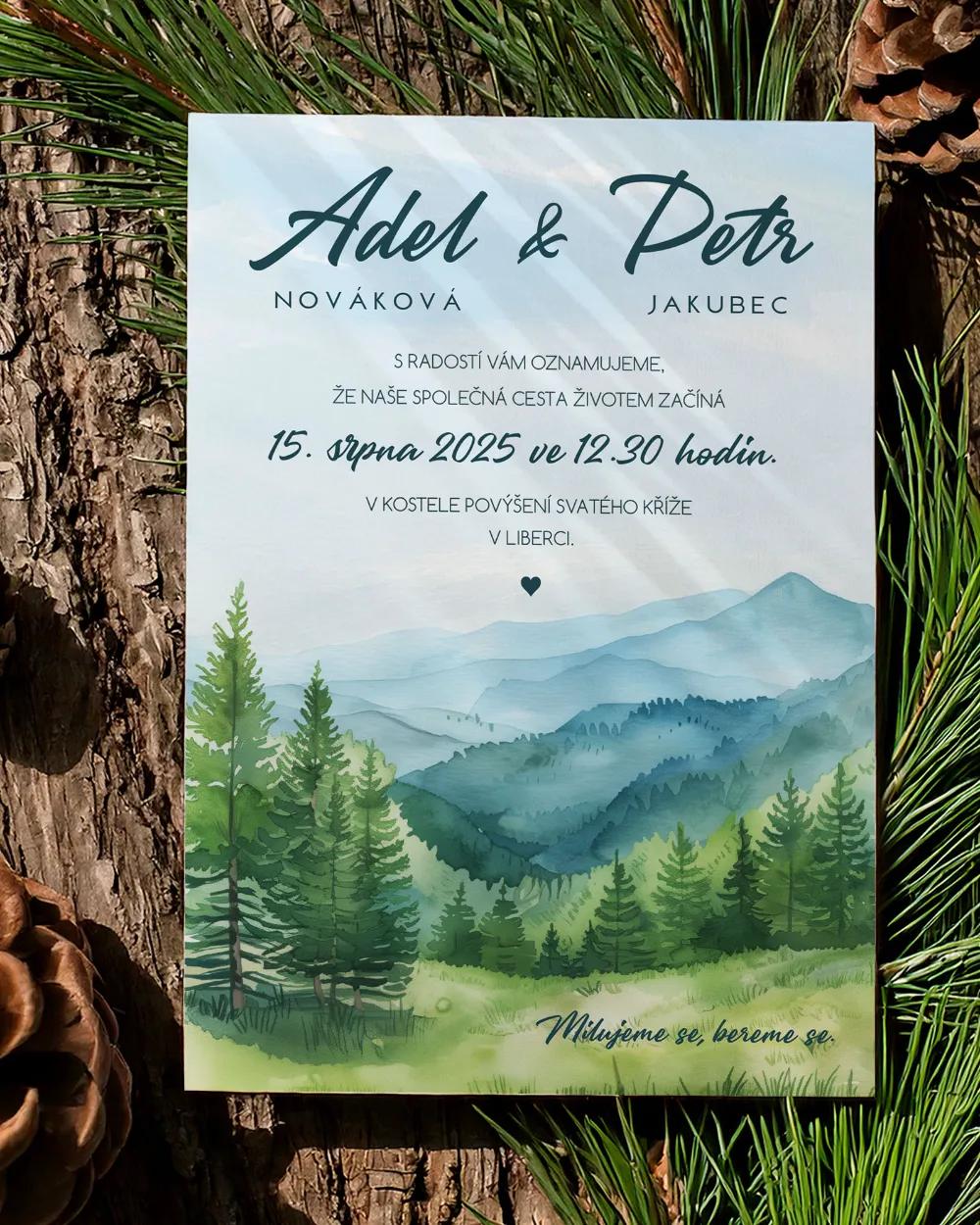 Svatební oznámení - Láska z hor IV