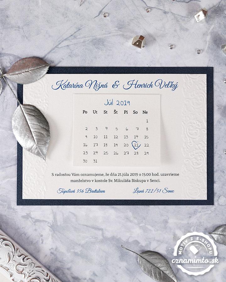 Luxusní svatební oznámení Royal s královským motivem Test