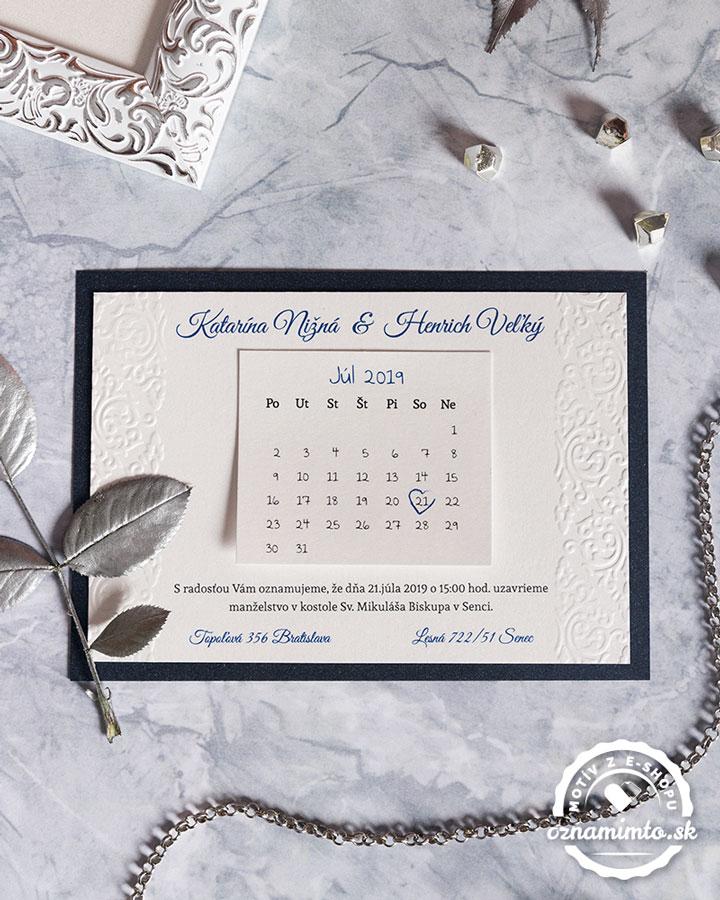 Luxusní svatební oznámení Royal s královským motivem Test 1/7