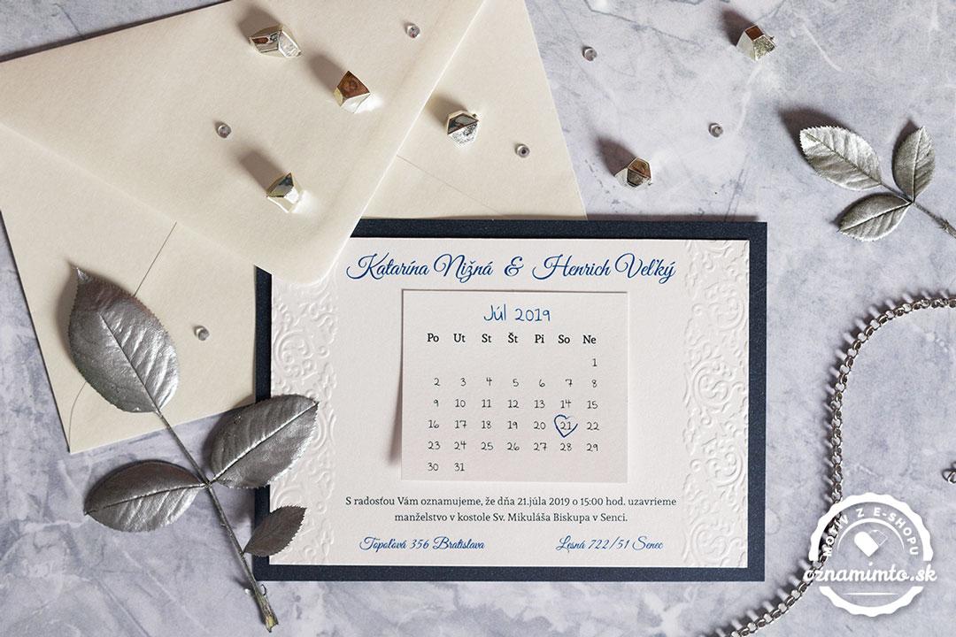 Luxusní svatební oznámení Royal s královským motivem Test 5/7