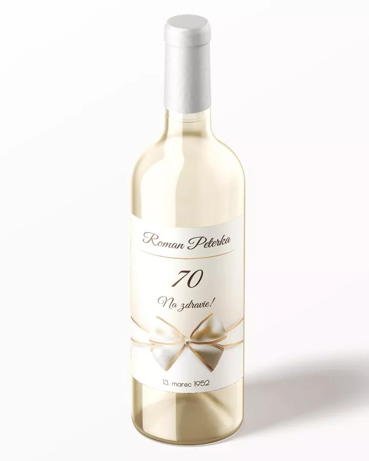 Etikety na láhve Luxusní motiv se zlatou mašlí 1/3