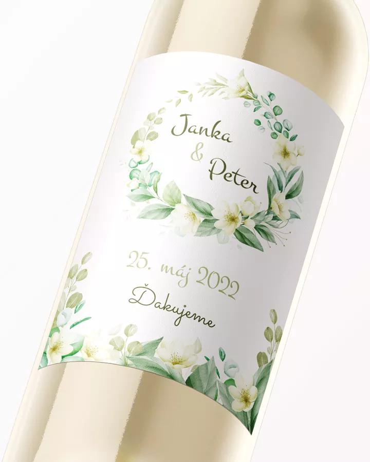 Svatební etikety Bílé květiny 2/3