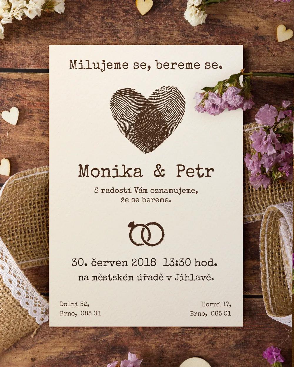 Svatební oznámení ve vintage stylu - Vintage I. 2/12