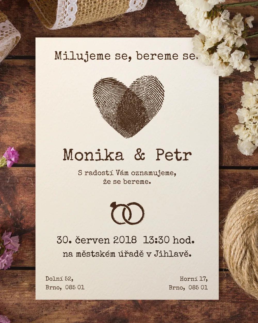 Svatební oznámení ve vintage stylu - Vintage I. 4/12