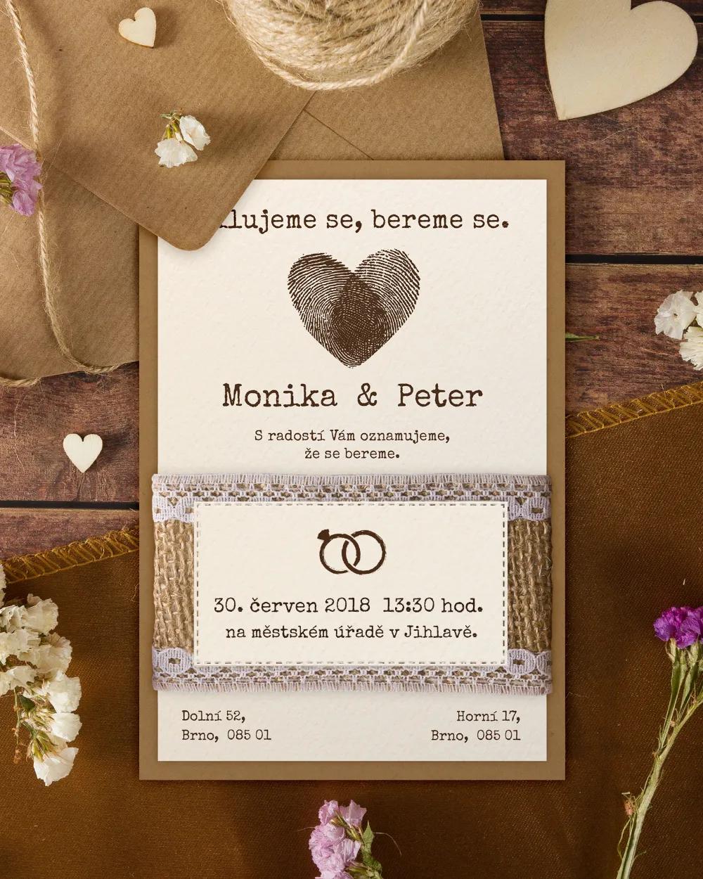 Svatební oznámení ve vintage stylu - Vintage I. 9/12