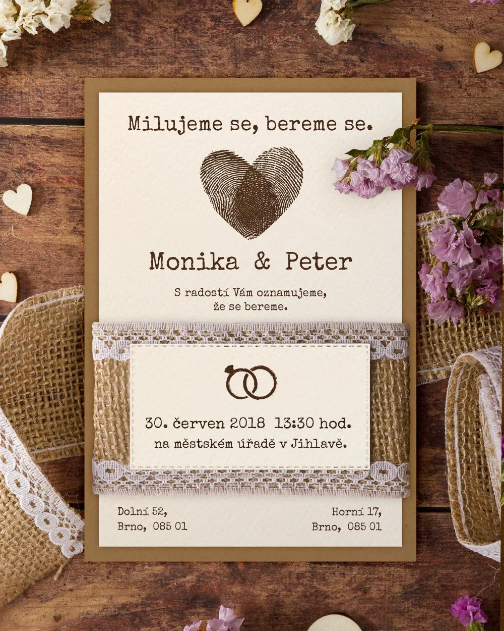 Svatební oznámení ve vintage stylu - Vintage I. 10/12