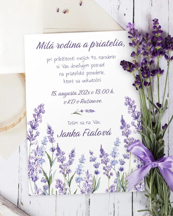 Pozvánka na narozeniny Levandule 01