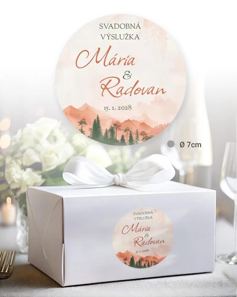 Nálepky na výslužky Pohorie lásky﻿ 2/3