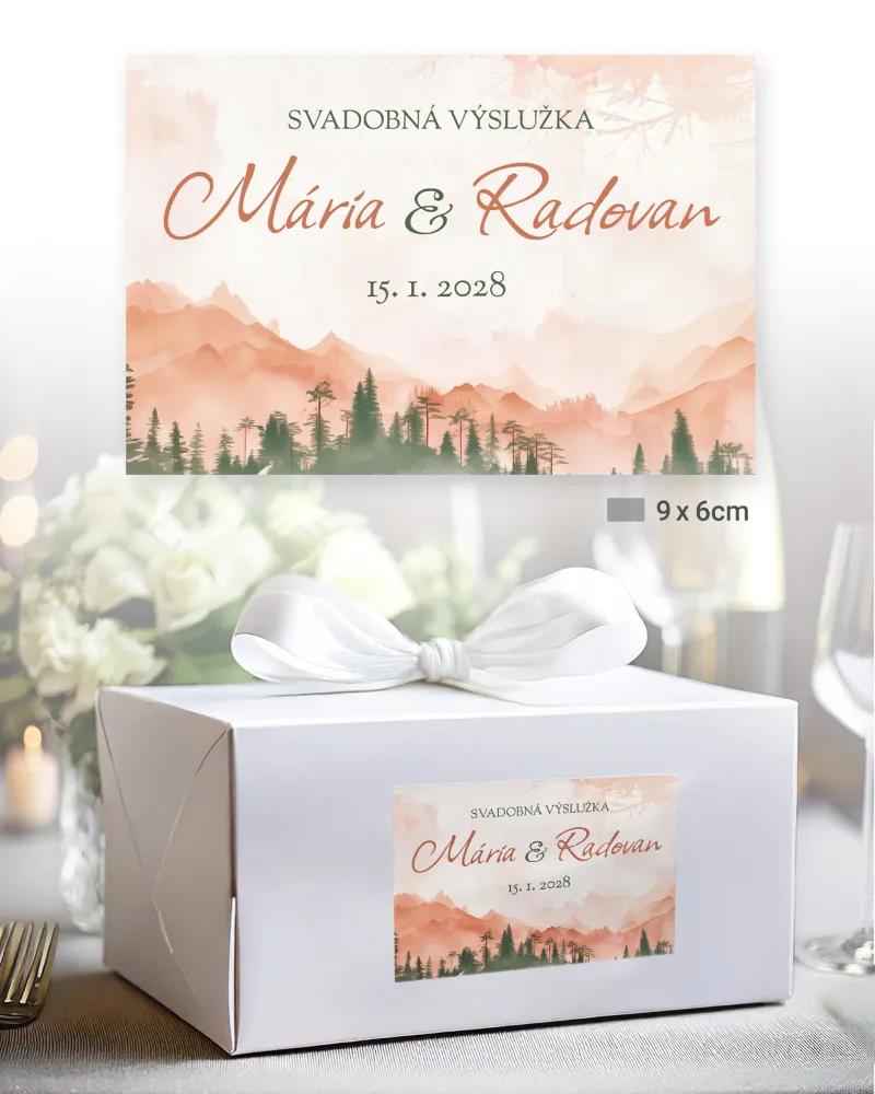 Nálepky na výslužky Pohorie lásky﻿ 1/3