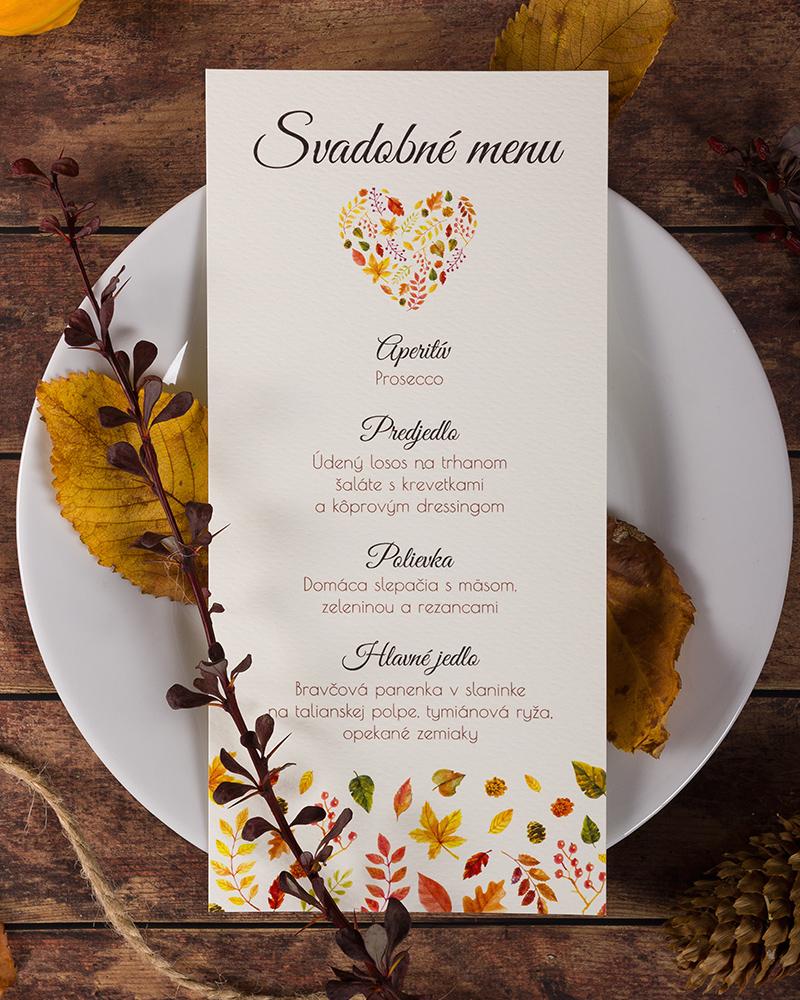 Svatební menu - Pestrobarevný Podzim I. 1/3