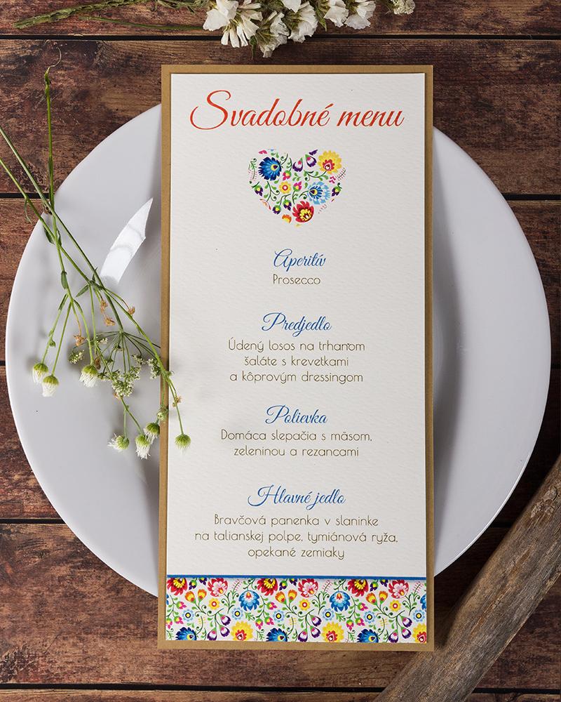 Svatební menu s lidovým motivem I. 2/3