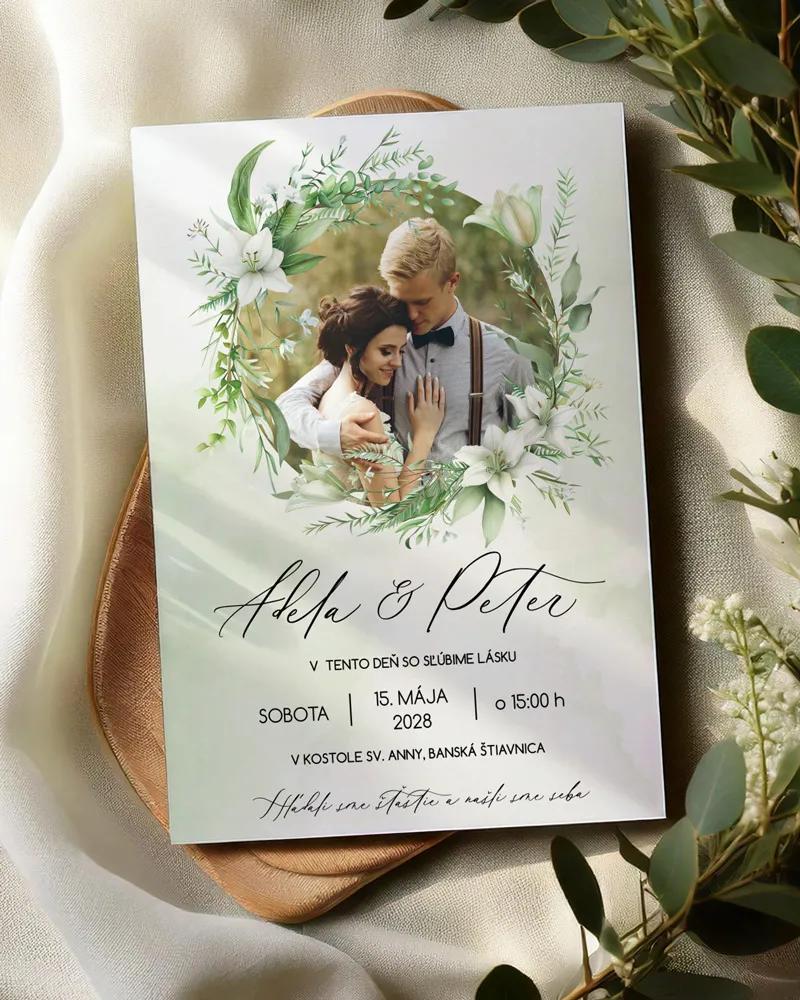 Svadobné oznámenia s fotkou - Laliový sľub I