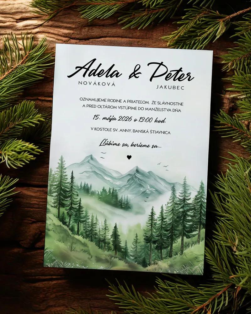Svadobné oznámenia - Láska z hôr I