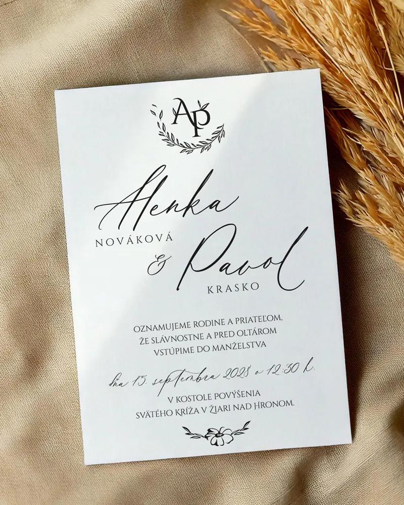Svadobné oznámenia - Jednoduchá láska II