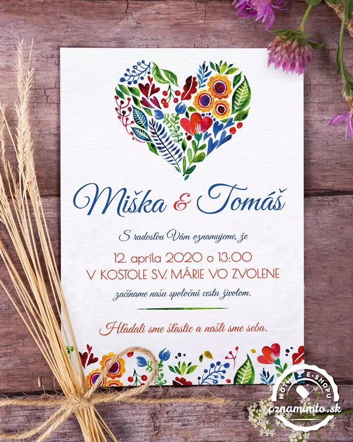 Ľudové folklórne svadobné oznámenia