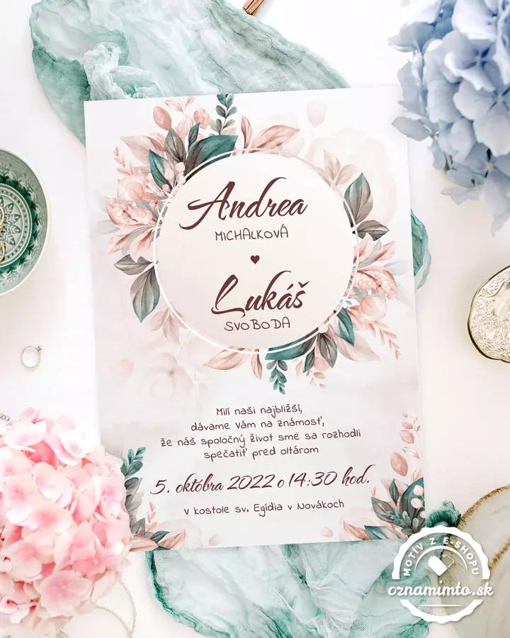 Svadobné oznámenia - Botanic 01