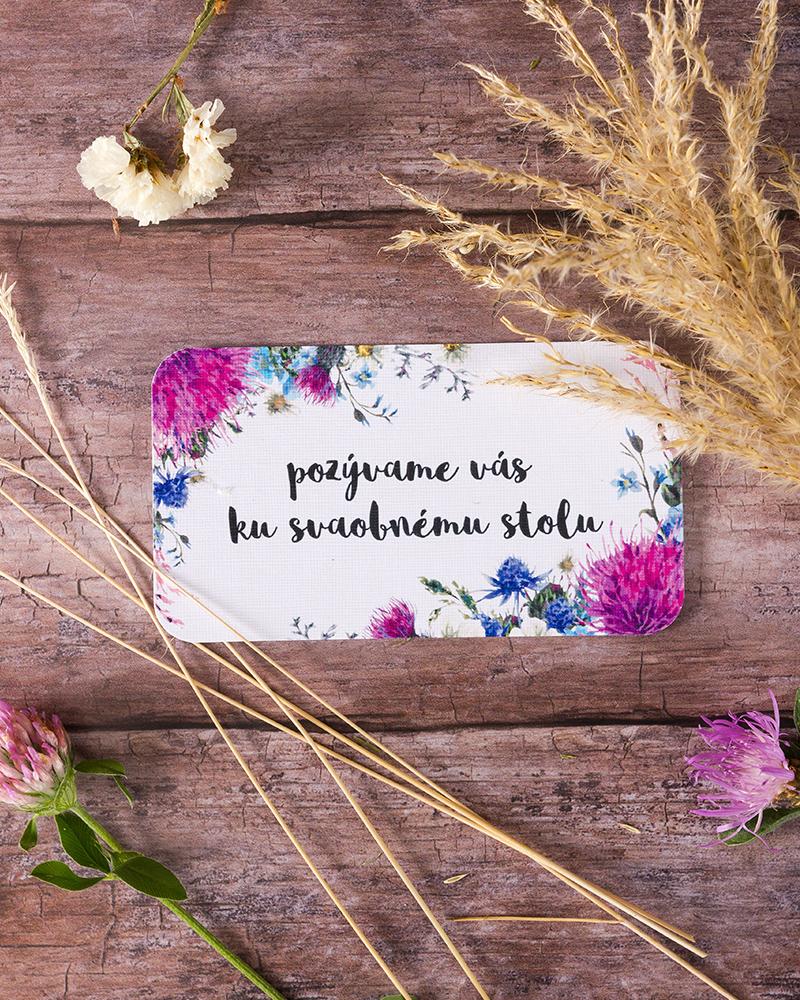 Svadobná pozvánka - Poľné kvety 02
