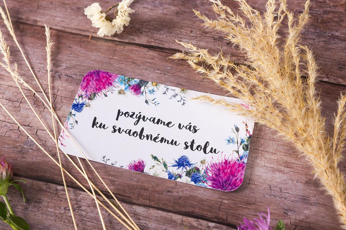 Svadobná pozvánka - Poľné kvety 02 1/2