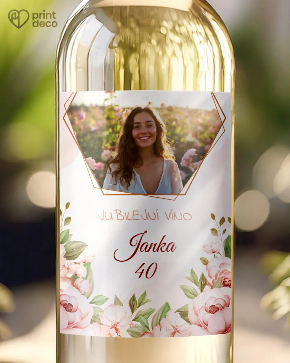 Etikety na láhve Květinový sen s fotografií