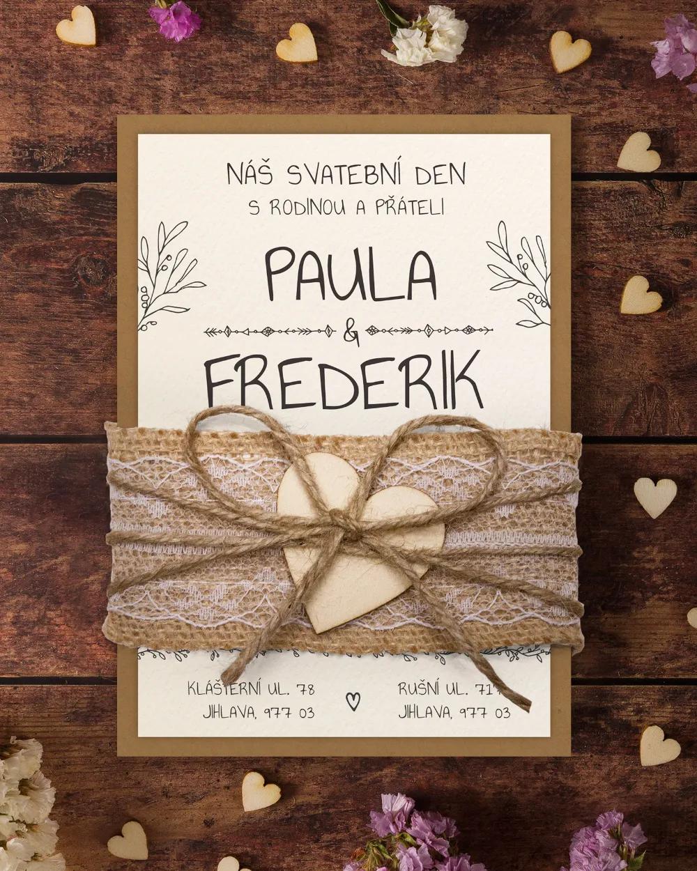 Vintage svatební oznámení v přírodním motivu - Vintage III.