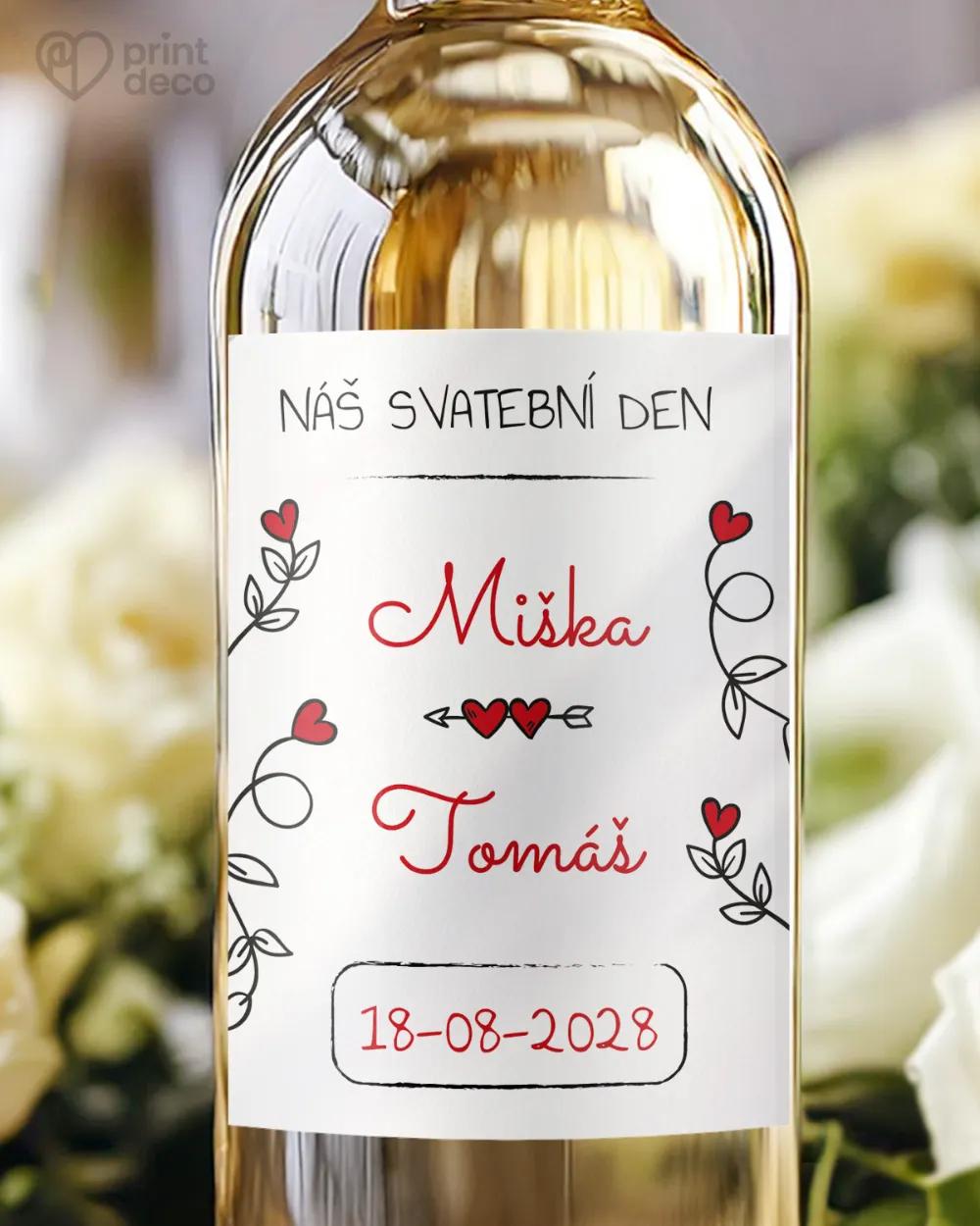 Svatební etikety Jednoduchý kraft světlý