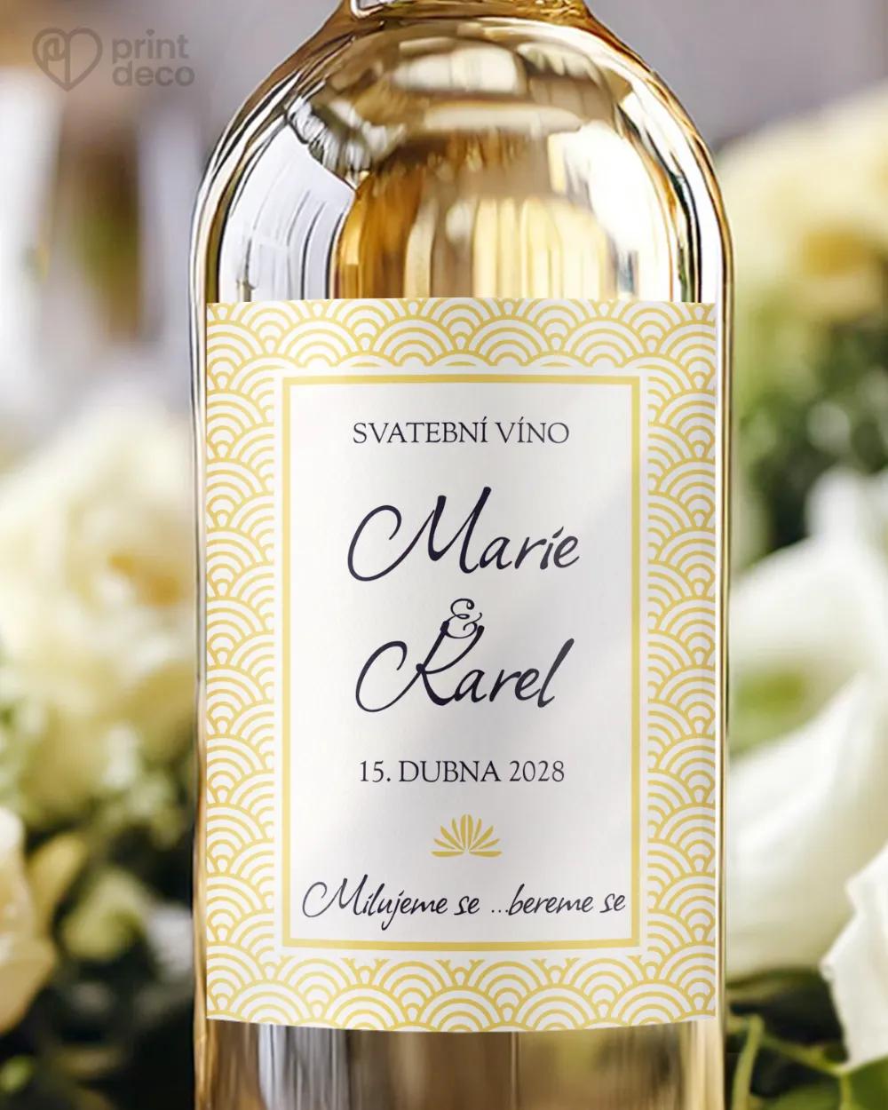 Svatební etikety Art Deco III.