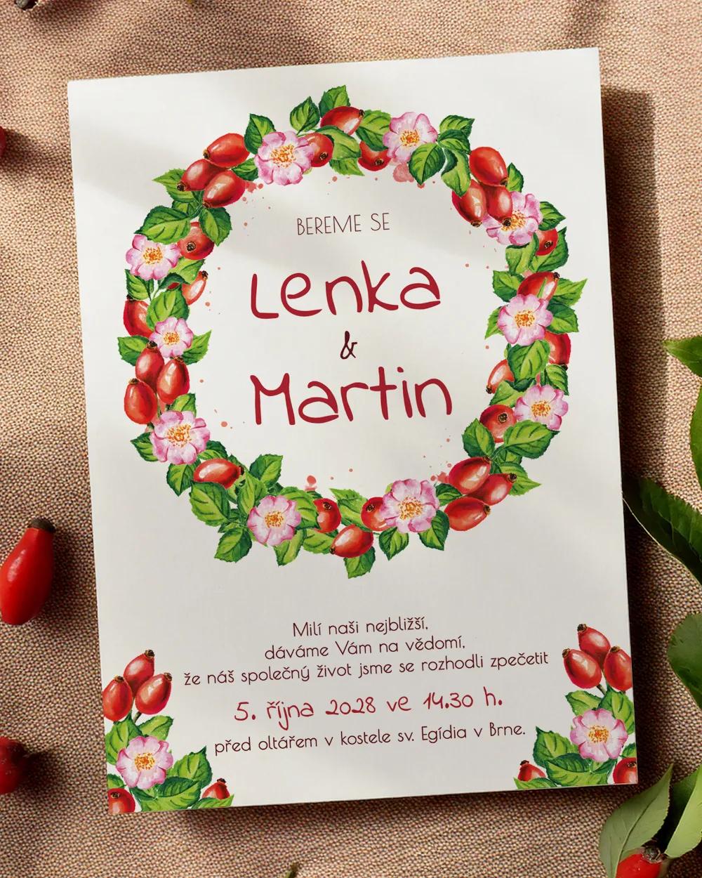 Svatební oznámení - Šipky